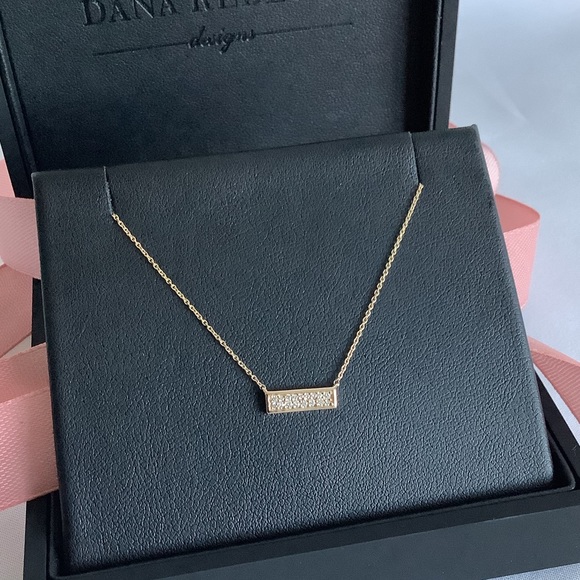 Dana Rebecca Designs Jewelry - Dana Rebecca Designs Pave Diamond Bar Necklace in Yellow Gold